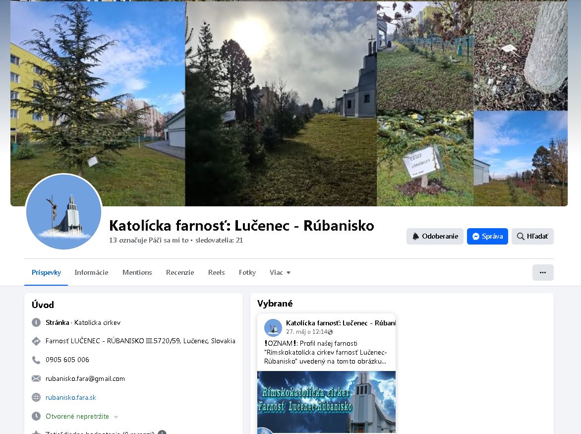 Farnosť Rúbanisko - Facebook